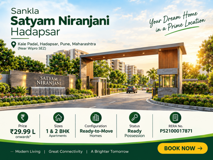 Buy Ready-to-Move 1 & 2 BHK Flats in Hadapsar | Sankla Satyam Niranjani